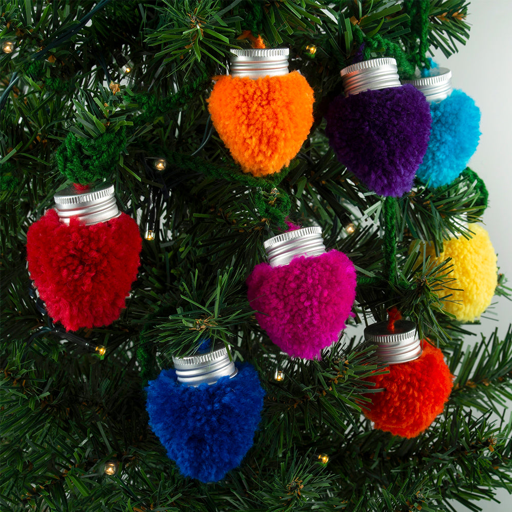 NEW - Pom Pom Lights Christmas Tree Garland | Boxed Craft Kit