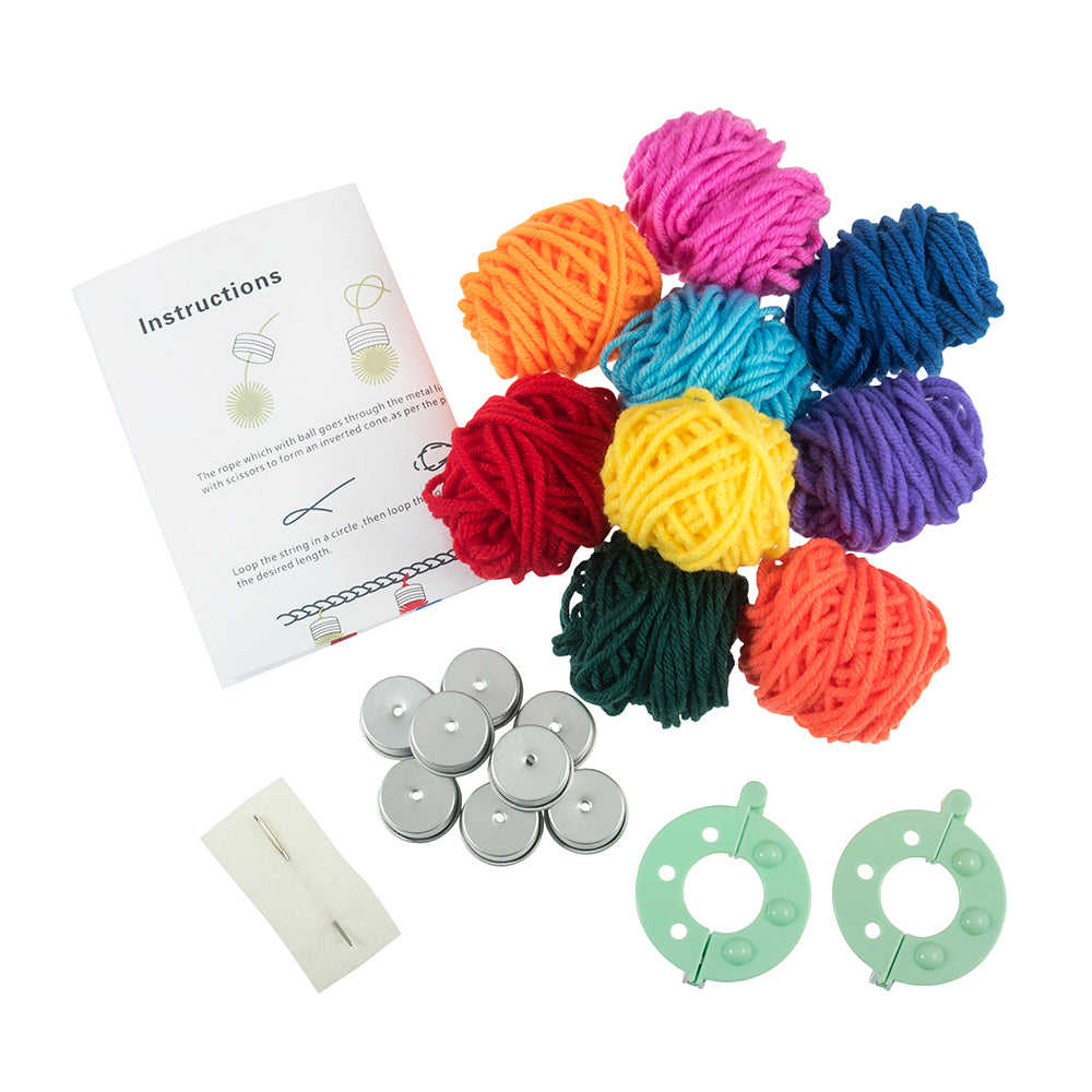 NEW - Pom Pom Lights Christmas Tree Garland | Boxed Craft Kit