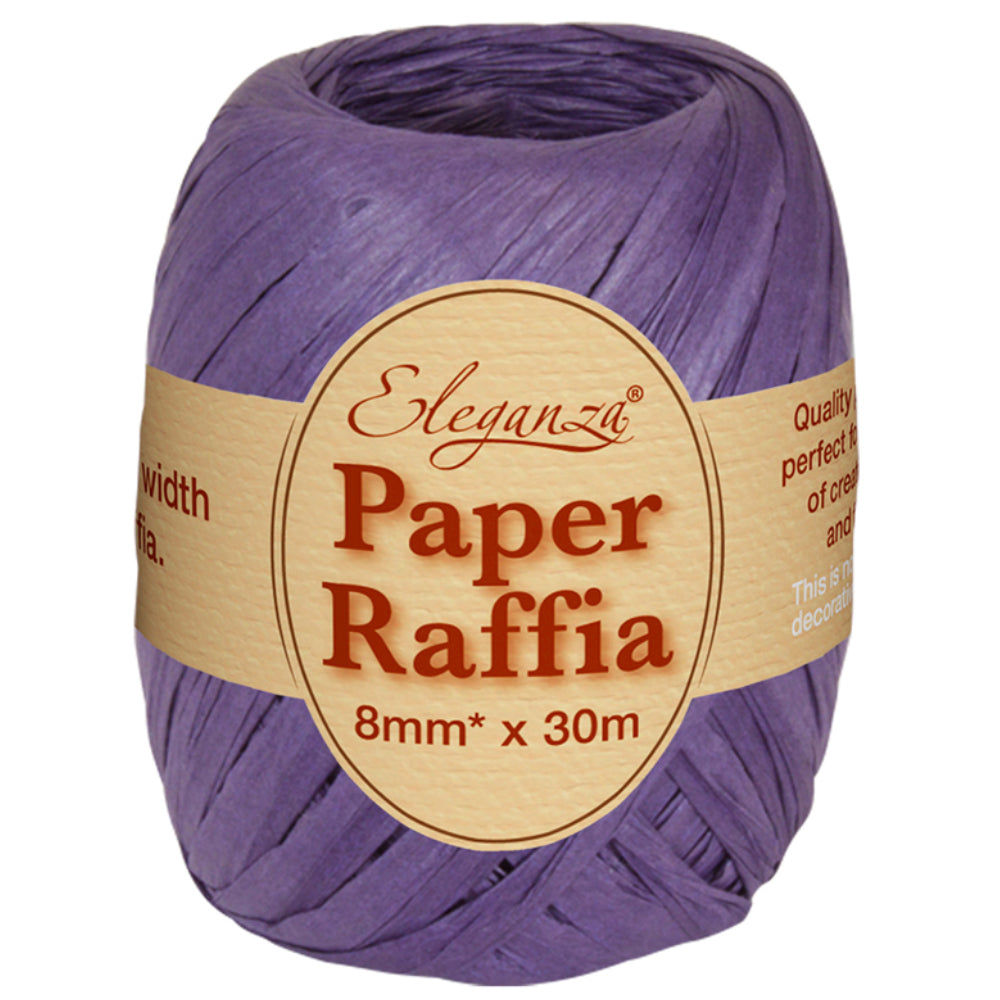 8mm x 30m Paper Raffia Ribbon Roll - Recyclable & Biodegradable - All Colours