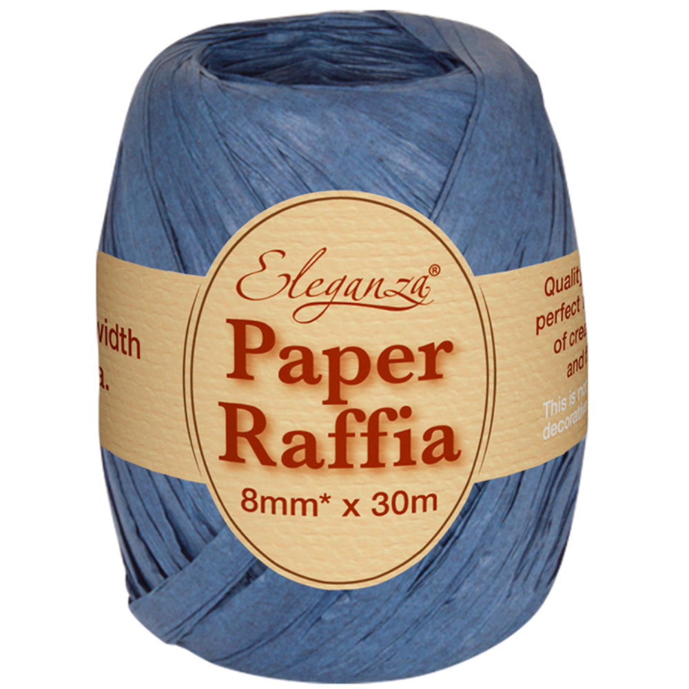 8mm x 30m Paper Raffia Ribbon Roll - Recyclable & Biodegradable - All Colours