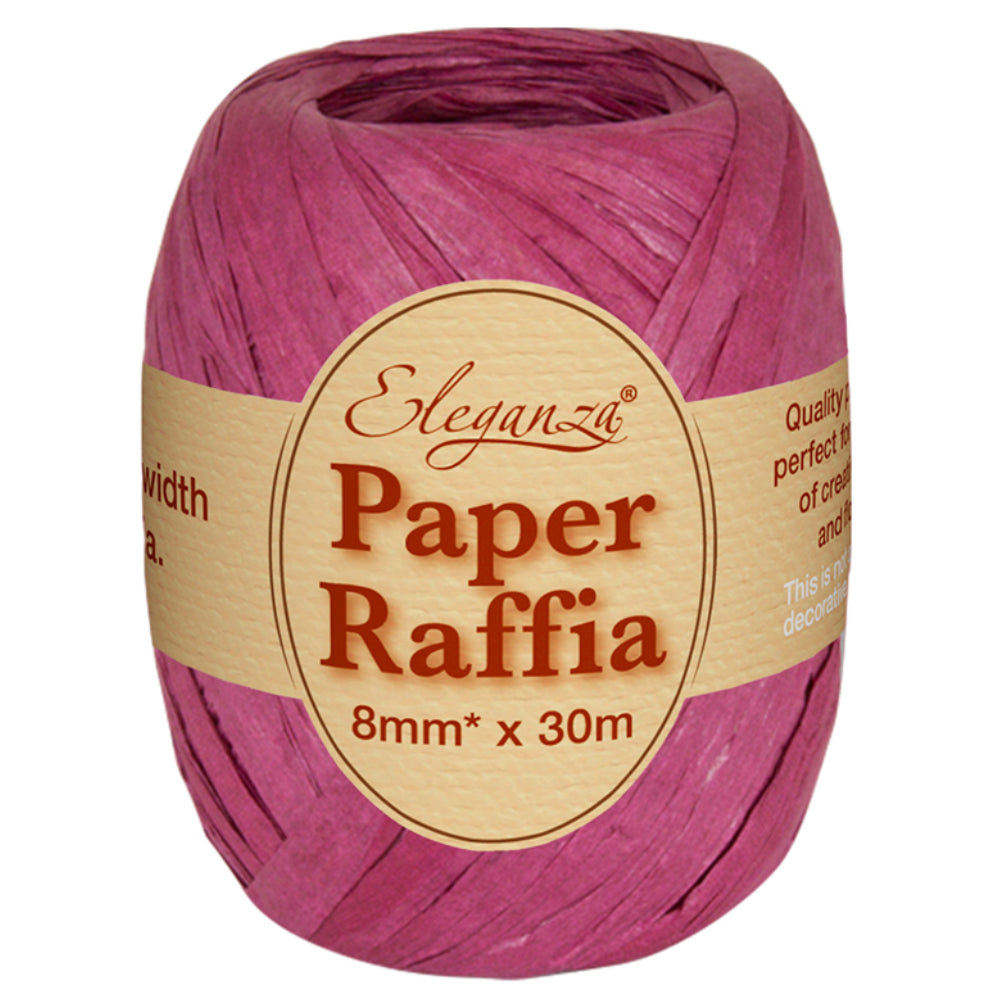 8mm x 30m Paper Raffia Ribbon Roll - Recyclable & Biodegradable - All Colours