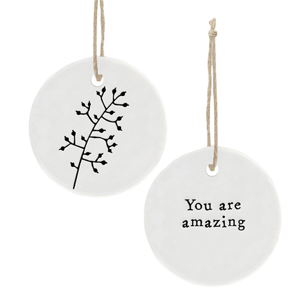 NEW - You Are Amazing Mini Porcelain Hanger | Cracker Filler | Mini Gift