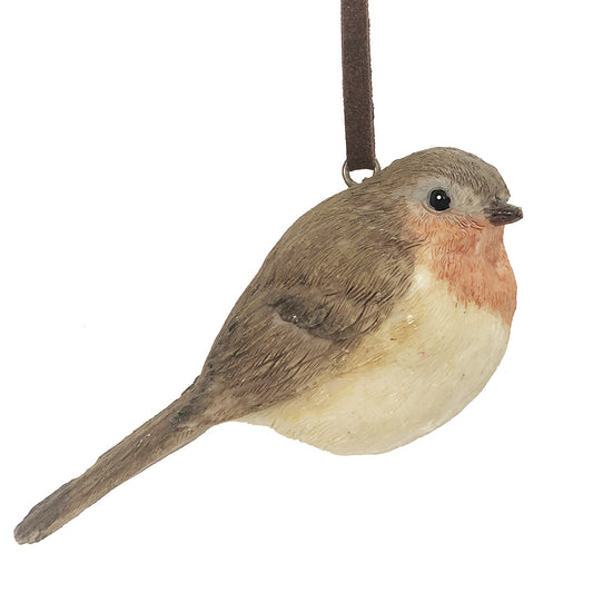 10cm Resin Robin Christmas Tree Decoration | Hanging Decoration