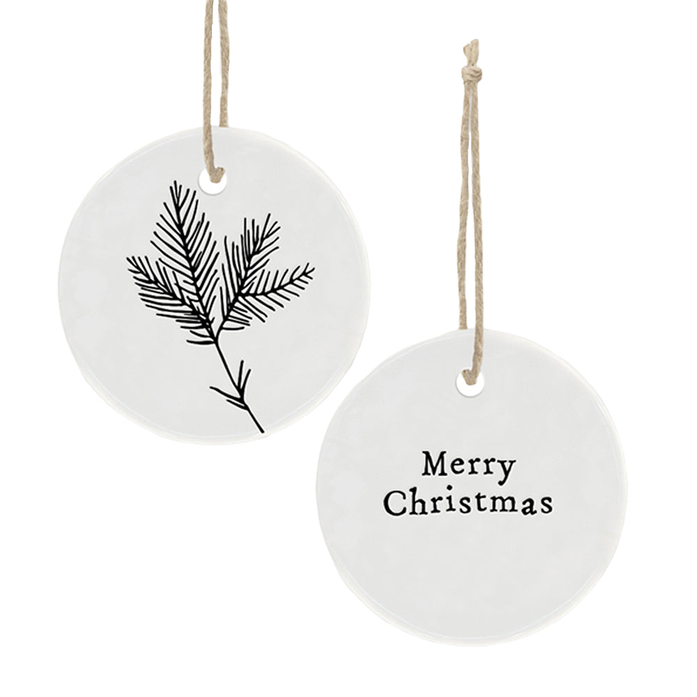 NEW - Merry Christmas Mini Porcelain Hanger | Cracker Filler | Mini Gift