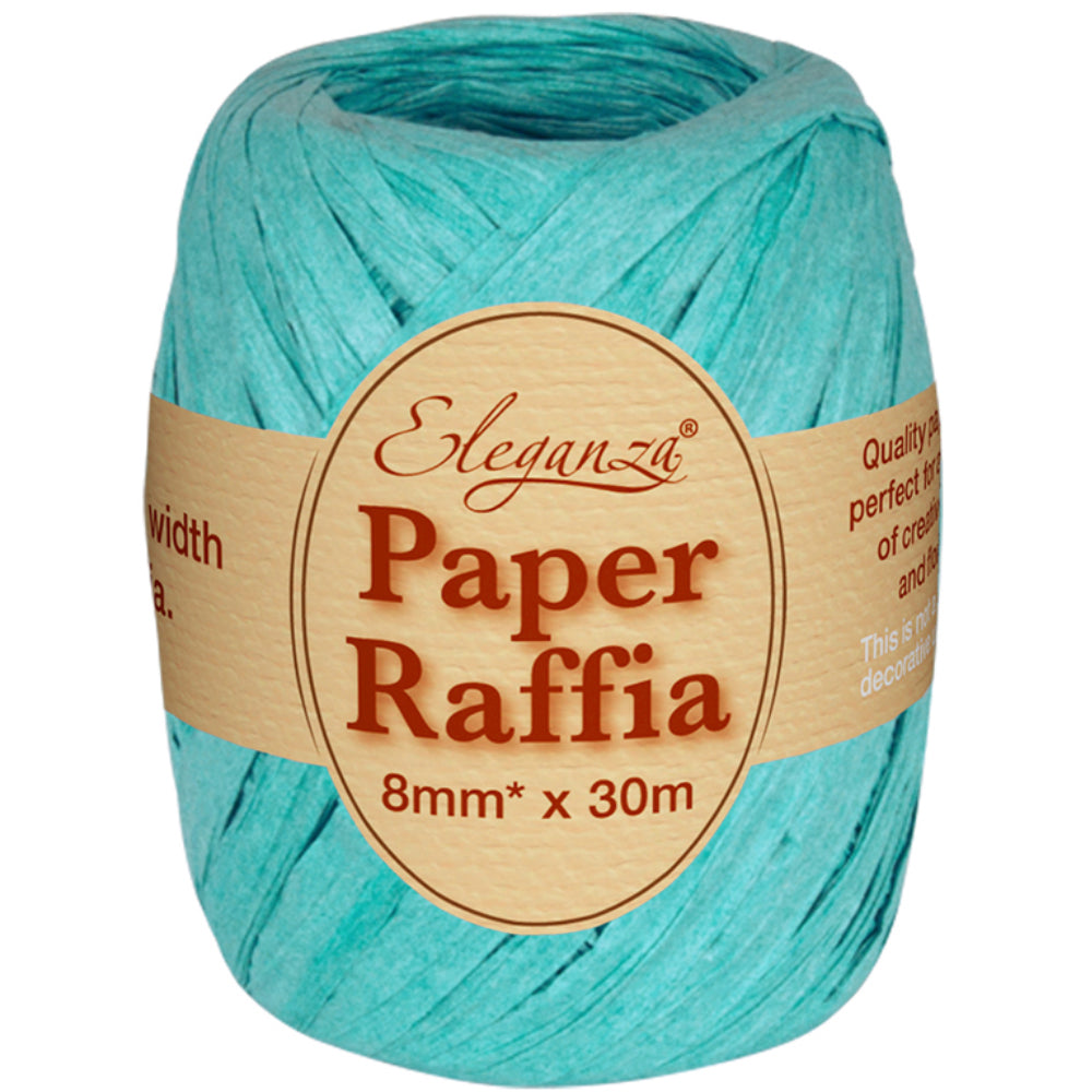 8mm x 30m Paper Raffia Ribbon Roll - Recyclable & Biodegradable - All Colours