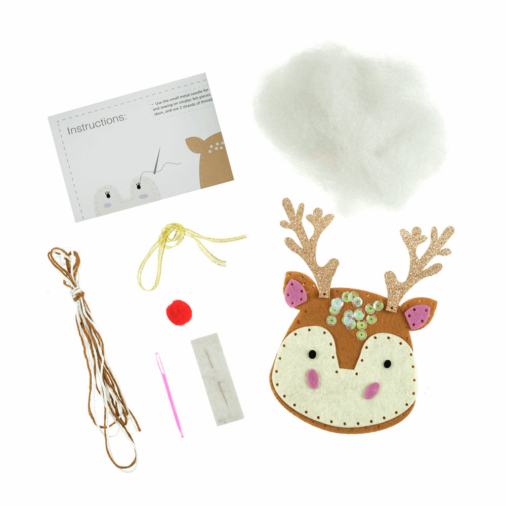 Make Your Own Christmas Reindeer Sewing Felt Kit