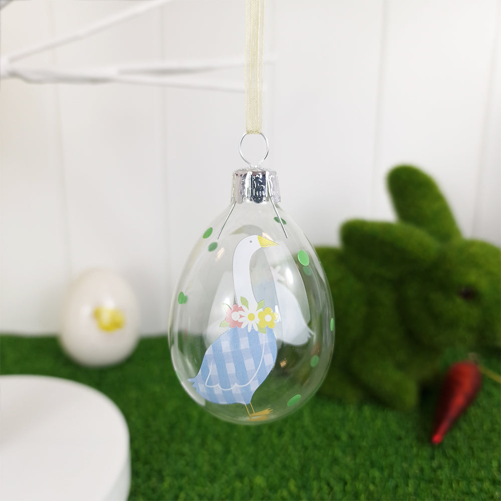 Blue Mother Goose Easter Tree Decoration | Best Quality Glass | Gisela Graham