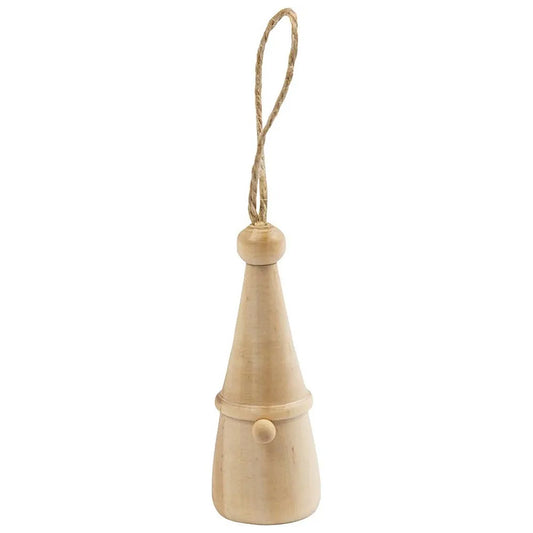 NEW - Wooden Hanging Gonk Shape to Decorate | Christmas Tree Ornament | 6cm