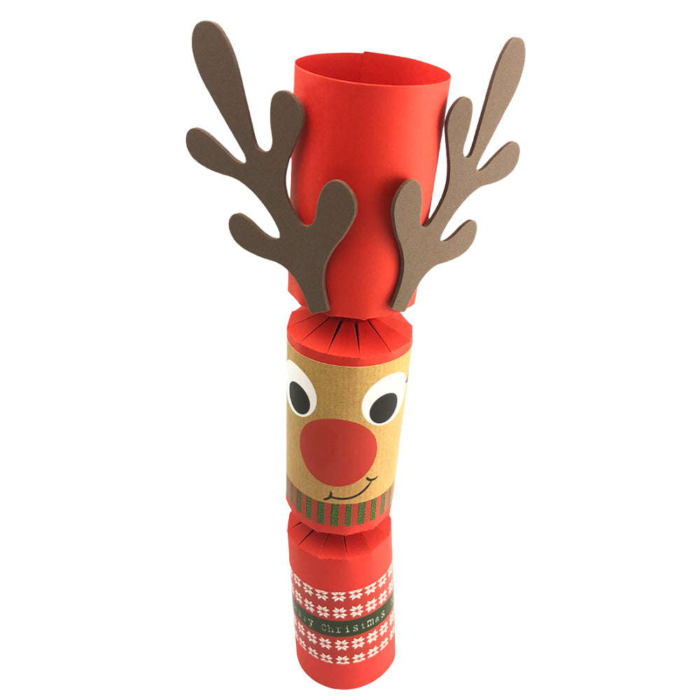 8 Standy Uppy Rudolph Crackers | Reindeer Christmas Cracker Making Craft Kit