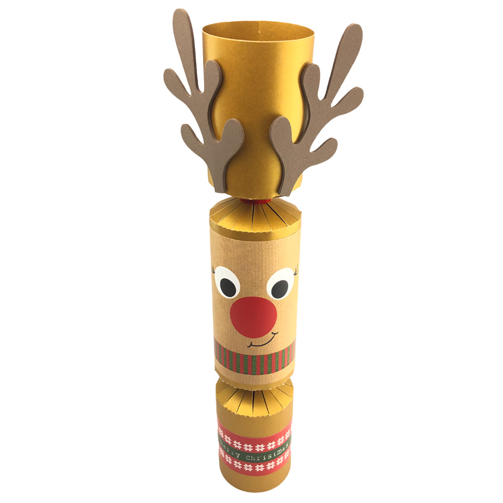 8 Standy Uppy Rudolph Crackers | Reindeer Christmas Cracker Making Craft Kit