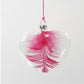 Fillable Glass Baubles | Heart Shaped | 90mm | Box of 6 | Tree Decorations