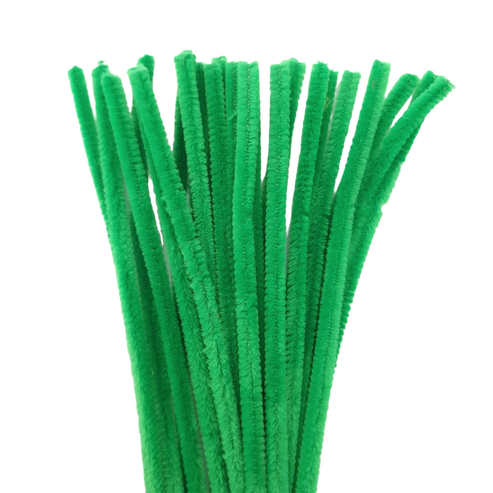 25Pk 9mm Single Colour Packs 30cm Chenille Stems Craft Pipe Cleaners