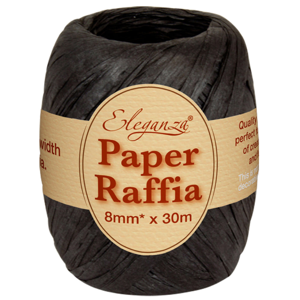 8mm x 30m Paper Raffia Ribbon Roll - Recyclable & Biodegradable - All Colours