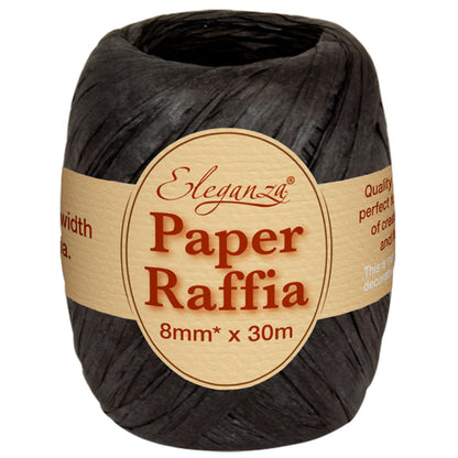 8mm x 30m Paper Raffia Ribbon Roll - Recyclable & Biodegradable - All Colours