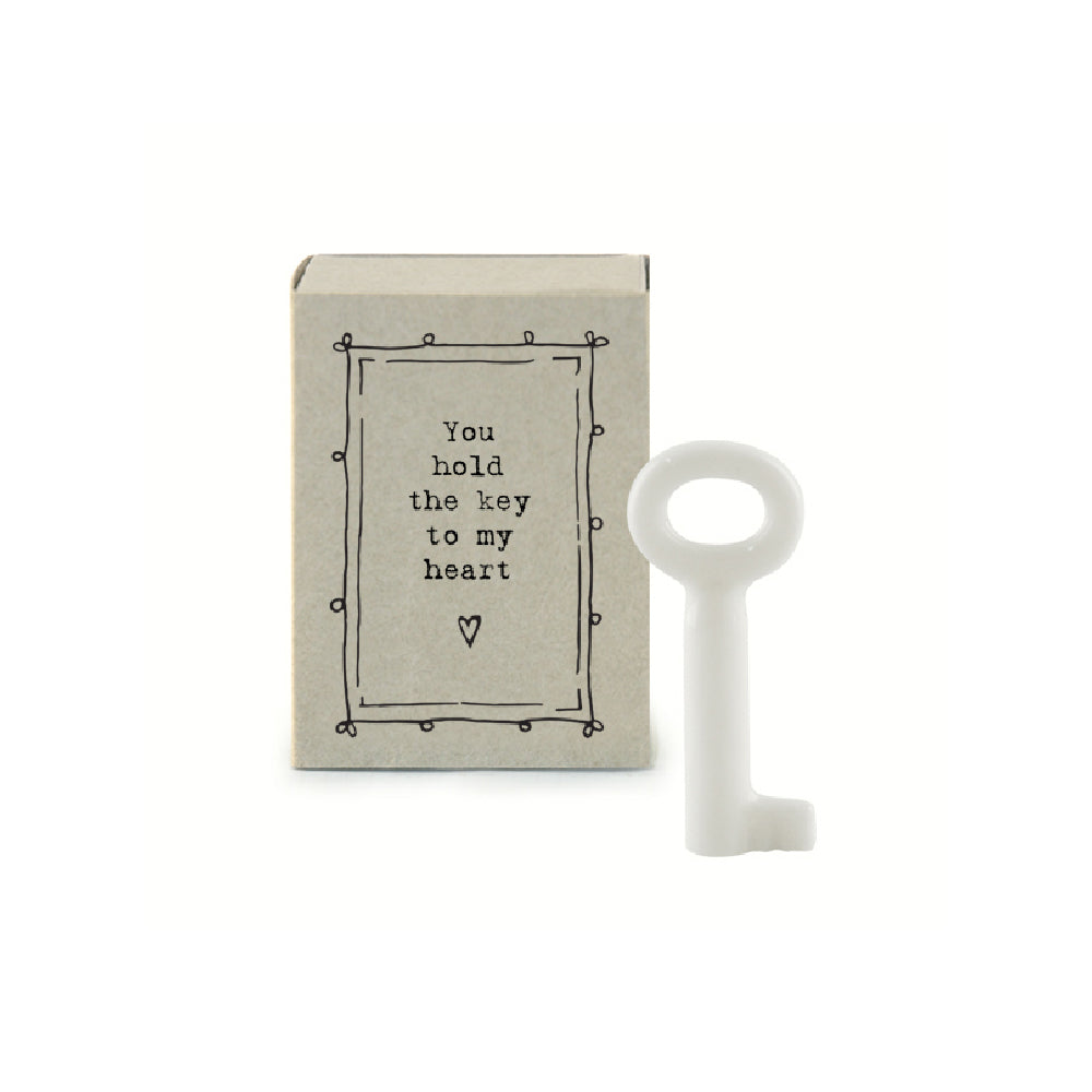 You Hold The Key To My Heart | Ceramic Key | Cracker Filler | Matchbox Mini Gift