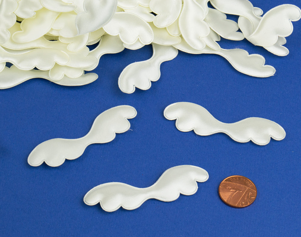 Puffed Foam Satin Angels Wings - Pack of 50