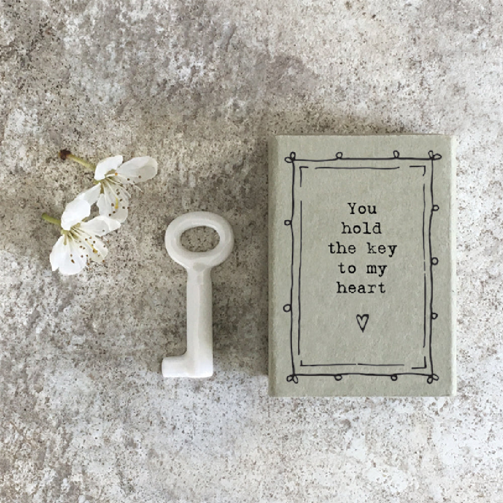 You Hold The Key To My Heart | Ceramic Key | Cracker Filler | Matchbox Mini Gift