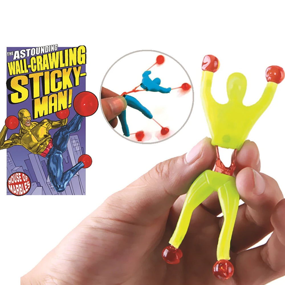 Wall Crawling Sticky Man Toy | Single | Cracker Filler | Mini Gift