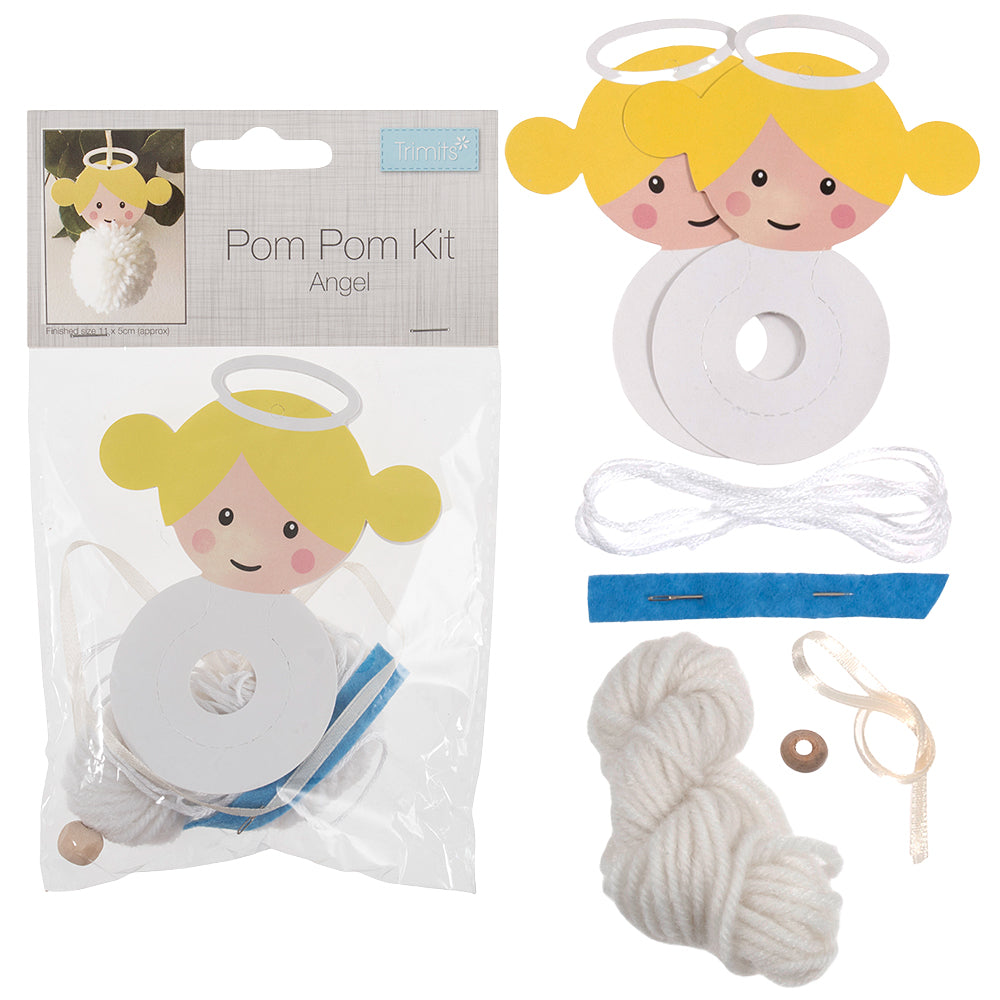 Angel Pom Pom Hanging Christmas Ornament Craft Kit